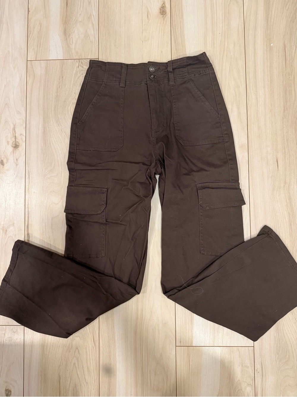 Women's Brown Cargo Pants with Utility Pockets